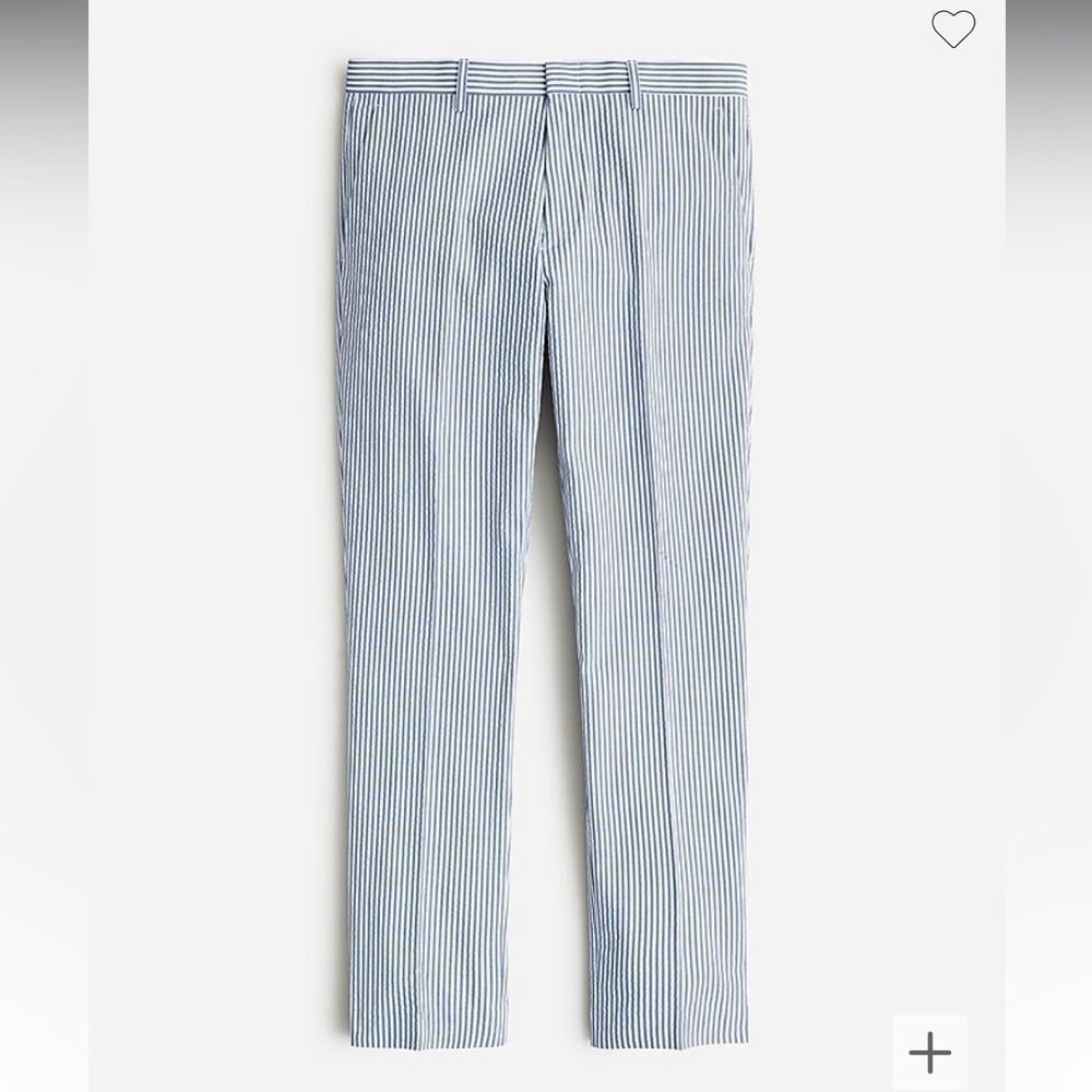J. Crew Ludlow Slim-fit unstructured suit pant in seersucker*